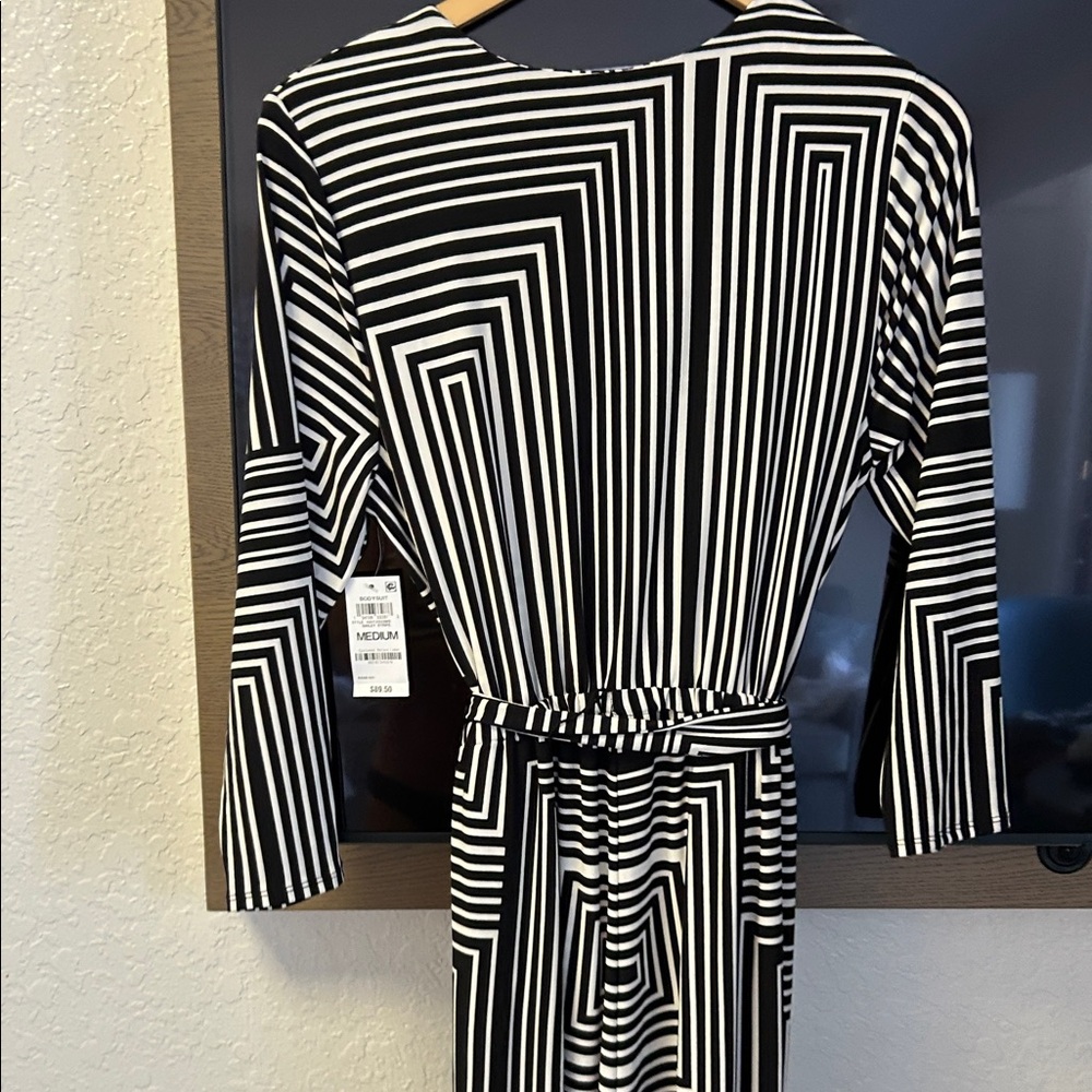 INC International Concepts Black and White Geometric Jumpsuit - Picture 6 of 6